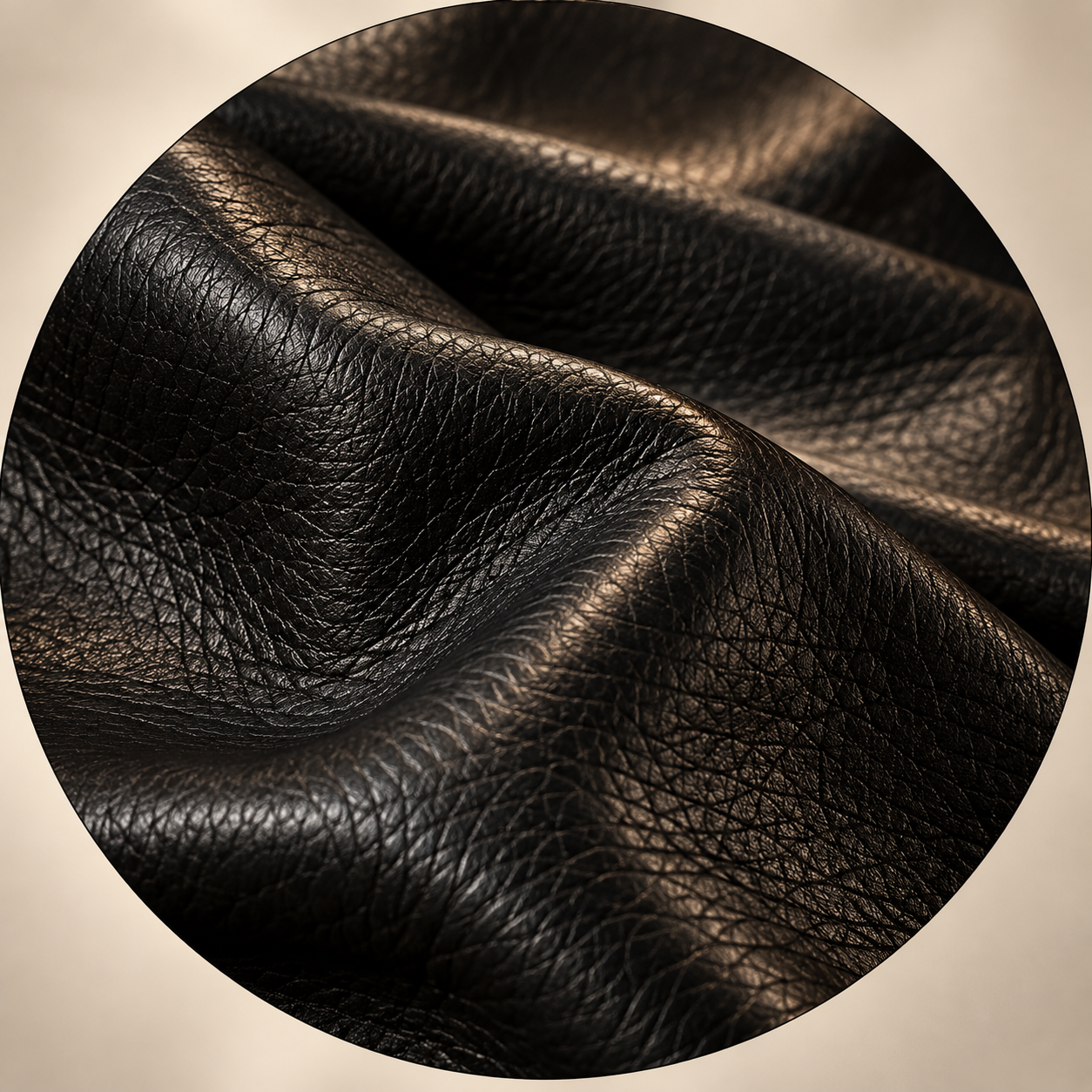 Full-grain leather texture